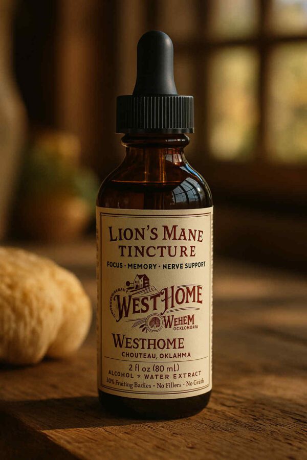 WestHome Farm Lion’s Mane Tincture – Dual Extraction (2 oz)